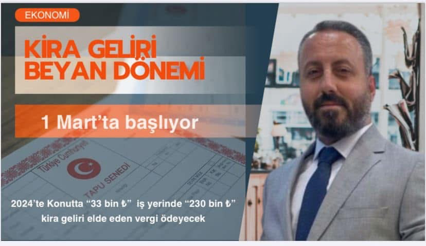 KİRA BEYAN DÖNEMİ YARIN BAŞLIYOR