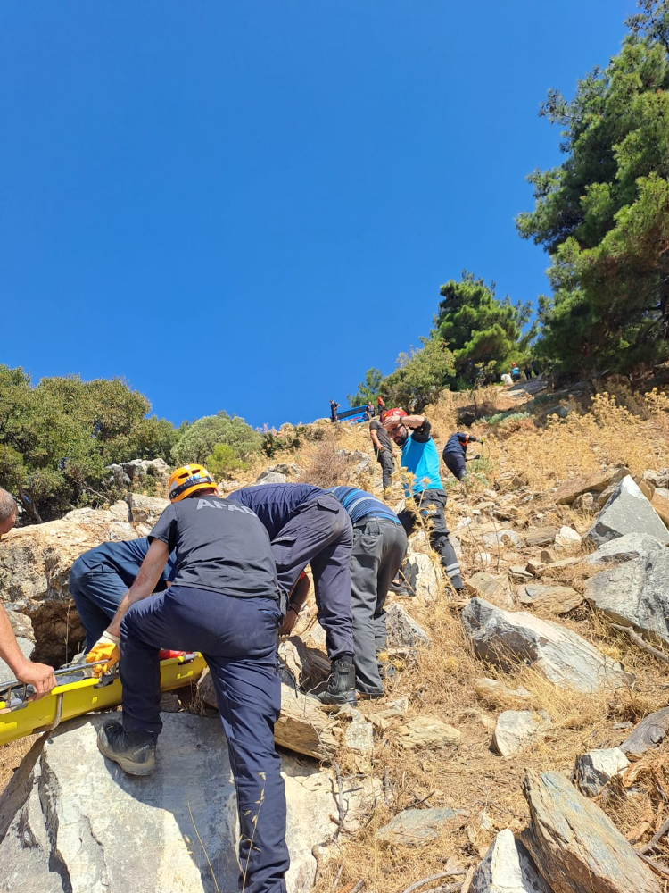 Arıcılık yapan adam uçurumdan düştü